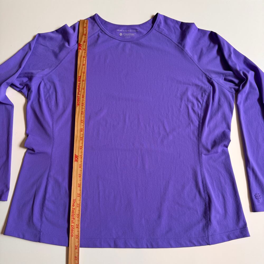 Coolibar Hightide Long Sleeve Swim Shirt Womens XXL Amethyst Crew UPF 50+ 03273 - Picture 10 of 13